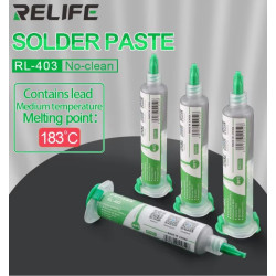 Relife RL-403 - Low Melting Point Solder Paste (183ºC) Sn63/Pb37 - 10g