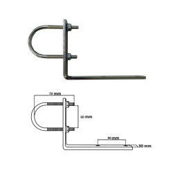 Suporte simples de antena para parede 12cm