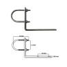 Suporte simples de antena para parede 12cm