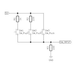 Module of 3 colored buttons
