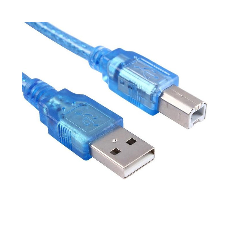 Cabo USB-A/USB-B  30CM cor azul