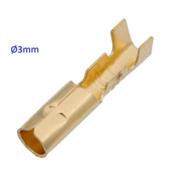 Terminal fêmea tipo Bullet Ø3mm 10A