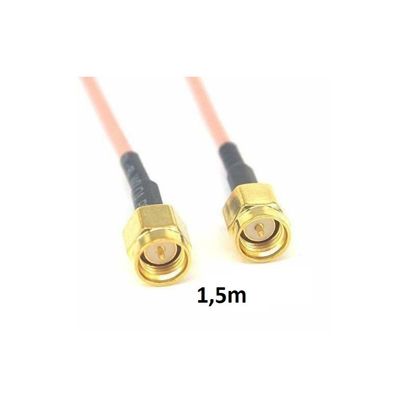 Cable SMA male / male (RG316) - 1.50 m