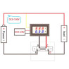 Voltímetro / amperímetro digital LED (4.5 ... 100VDC / 0 ... 100Amp) c
