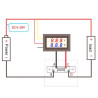 Voltimetro/Amperímetro Digital LED (4,5...100VDC / 0...100Amp) com shu