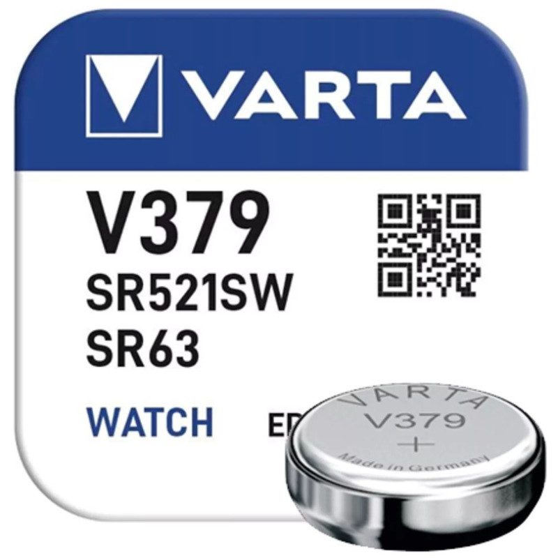 Pila V379 / SR521 / SR63 / AG0 - 1,55V Óxido de plata - Varta