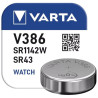 Pilha V386 / SR1142 / SR43 / AG12 - 1,55V Óxido de Prata - Varta