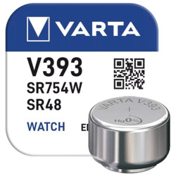 Pilha V393 / SR754 / SR48 / 309 / AG5 - 1,55V Óxido de Prata - Varta
