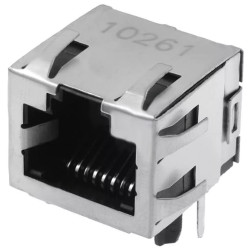 TE Connectivity 1-406541-1 - Ficha RJ45 Cat5 fêmea para soldar em PCB