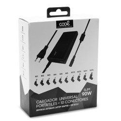 COOL Slim 90W Universal Laptop Charger with 10 Connectors and USB QC