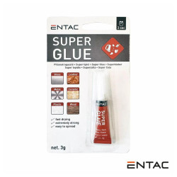 Tubo de Super Cola Adhesiva Multiusos 3 g Entac