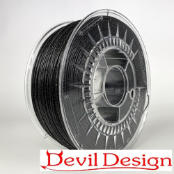 Filamento PLA 1,75 mm 1 kg Negro Galaxia Devil Design HQ