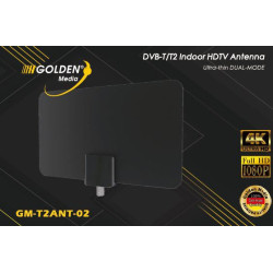 Antena Interior DVB-T/T2 con Amplificador Golden Media GM-T2ANT-02