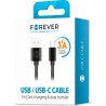 Cabo USB-A para USB-C 3A 1,0 m Preto
