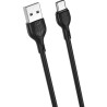 USB-A Male to USB-C Male Cable 2.1A 1.0 m Black - XO NB200