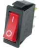 Rocker switch narrow two stable positions - ON-OFF - 250VAC 15A (3-pin) - Bright Red