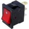 Mini rocker switch 2 stable positions - ON-OFF - 250VAC 3A (3 pins) - Bright Red