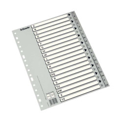 Esselte A-Z Alphabetical Index A4 Grey Plastic with Index Sheet