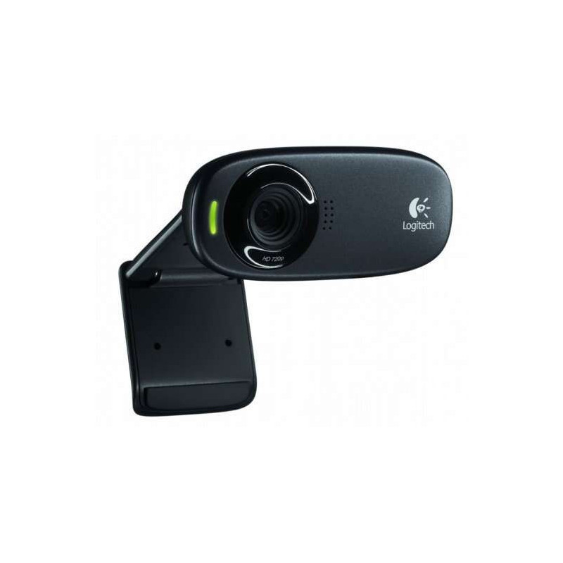 Webcam Logitech C310 HD 720p USB com Microfone Integrado Preta