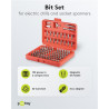 Conjunto de Bits Fixpoint 100 Peças para Berbequins e Chaves de Roquet