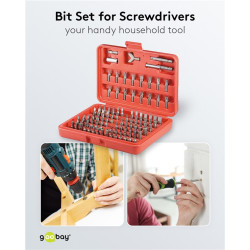 Conjunto de Bits Fixpoint 100 Peças para Berbequins e Chaves de Roquet