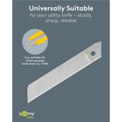 Goobay Replacement Blades for Multi-Purpose Knives 18 mm Pack of 10