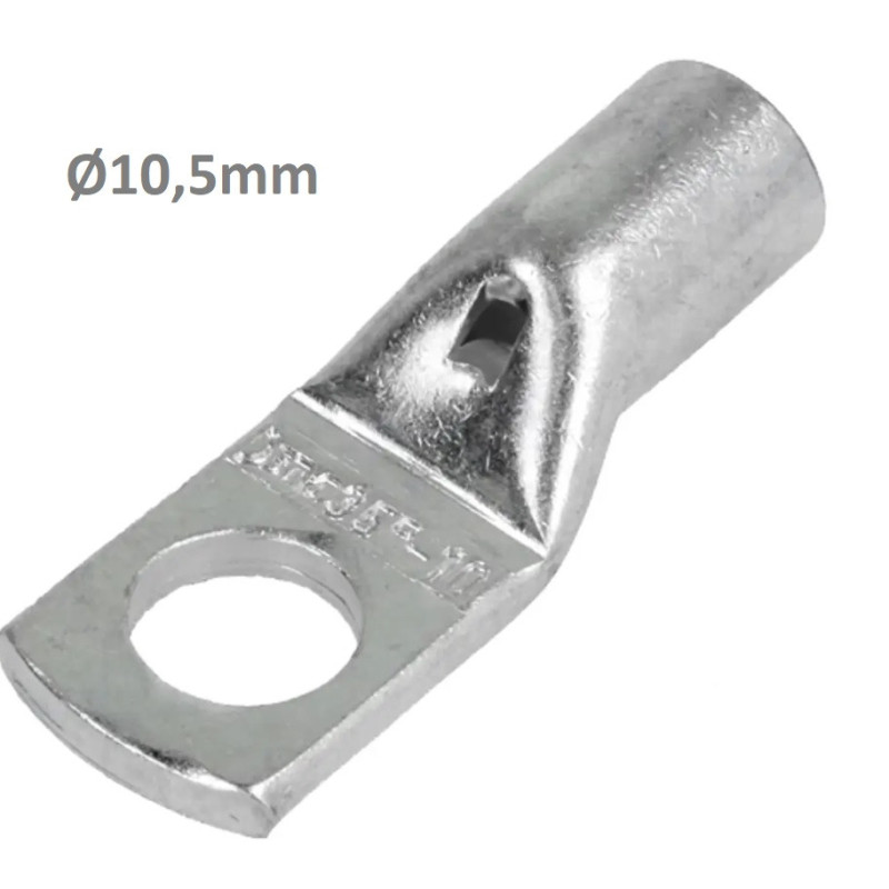 Non-Insulated Ring Terminal 25–35mm² M10 Ø10.5mm