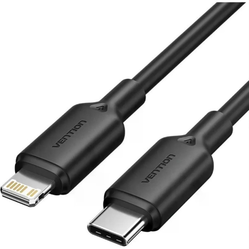 Vention LAKBF USB-C to Lightning Cable 27W 480Mbps Black 1m