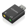 Conversor de Audio USB-A a 2x Jack 3,5mm AISENS 48kHz Negro