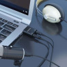 Conversor Áudio USB-A para 2x Jack 3,5mm AISENS 48kHz Preto