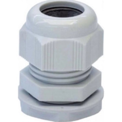 PG9 Grey IP68 Cable Gland for Ø4.5–8mm Cable with Locknut