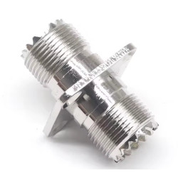 UHF Female to UHF Female SO-239 Panel Adapter with 25x25mm Flange