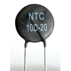 NTC 10D20 Thermistor 10Ω 6A THT 20mm