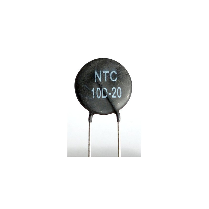 NTC 10D20 Thermistor 10Ω 6A THT 20mm