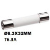 Fusível Cerâmico Lento SIBA T6,3A 500VAC 6,3x32mm