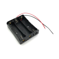 Portapilas 3x18650 con Cables 130mm