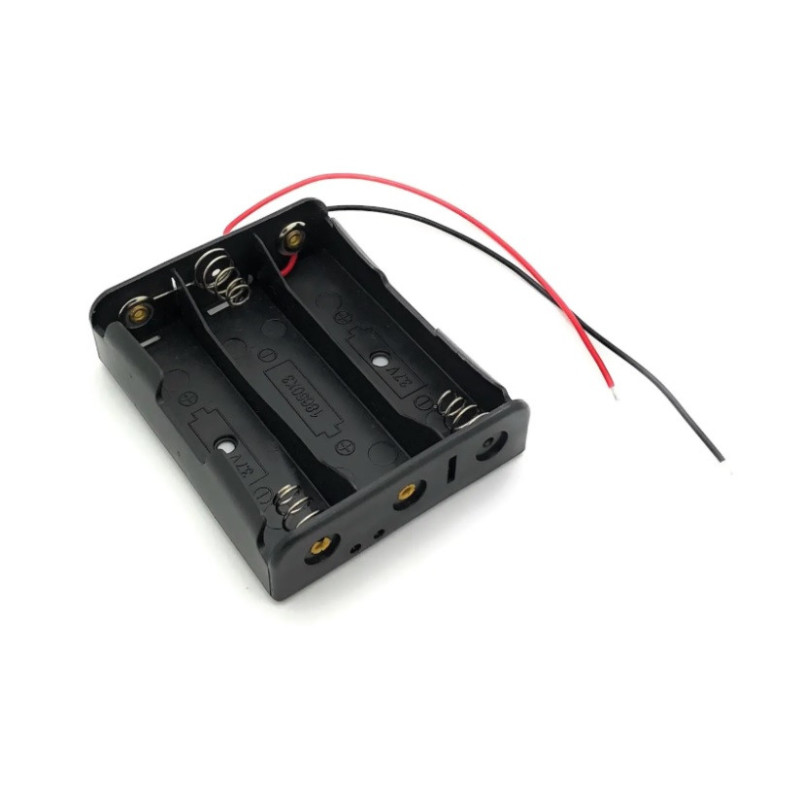 Suporte de Pilhas 3x18650 com Fios 130mm