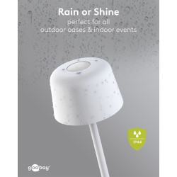 Goobay 77676 Lámpara Mesa LED Inalámbrica Blanca