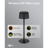 Goobay 77675 Lámpara Mesa LED Inalámbrica Negra
