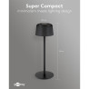 Goobay 77675 Lámpara Mesa LED Inalámbrica Negra