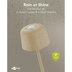 Goobay 77678 Lámpara Mesa LED Inalámbrica Beige