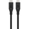 Goobay Cable USB-C 1.5m Negro 60W 5Gbit/s