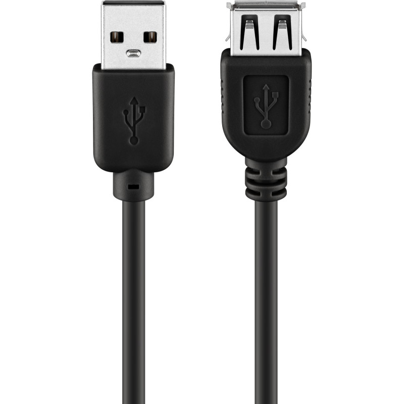 Goobay Cable Extensión USB-A 0.6m Negro