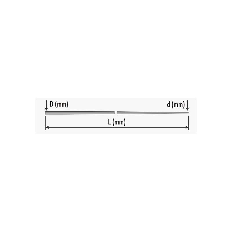 Vareta de aço Ø3x1300xØ2mm INOX Tagra C004273T