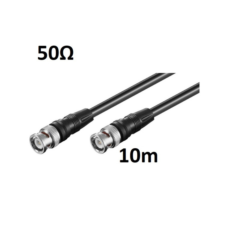 BNC Male–BNC Male RG58 50 Ω Cable 10 m