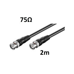 BNC Male Cable - BNC Male 2 mts 75Ω