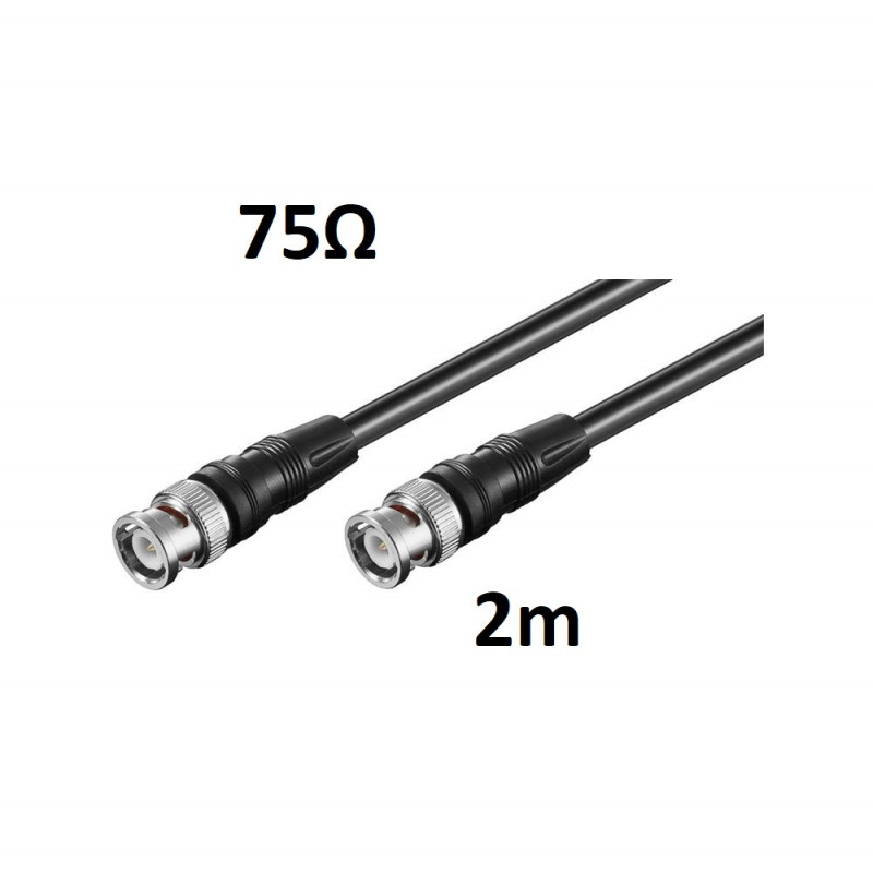 Cable BNC Macho - BNC Macho 2 mts 75Ω