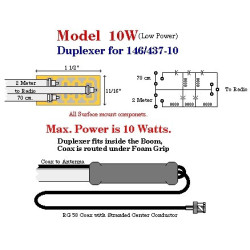 Duplexor Arrow Antennas 10W-SMA VHF/UHF