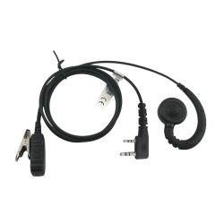 Microauricular Telecom MAU-CR-K-P Kenwood K1 com PTT