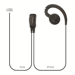 Microauricular Telecom MAU-CR-K-P Kenwood K1 con PTT